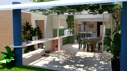 Daybreak House Back End Render, 2022