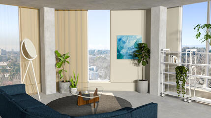 Storm Hollow Living Room Render, 2022