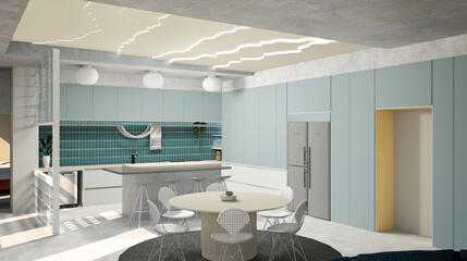 Storm Hollow Kitchen Render, 2022